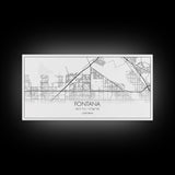 Fontana Street Map, California Map, Map Art, Minimalist Art, Wall Art, Canvas Art, Gift For Couples, Game Room Prints, Above Bed Décor