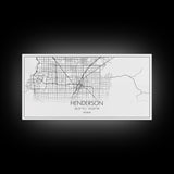 Henderson City Map, Nevada Map, Map Art, Minimalist Art, Wall Art, Canvas Art, Office Art, Cabin Gifts, Hanging Wall Décor, Trendy Wall Art