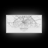 Lexington City Map, Kentucky Map, Map Art, Modern Art, Wall Art, Canvas Art, Dorm Room Decor, Country Wall Art, Housewarming Gift, Prints