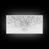 Milan City Map, Italy Map, Map Art, Minimalist Wall Art, Wall Art, Canvas Art, Europe Wall Art, Italy Wall Art, Above Bed Art, Gift Ideas