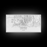 Nashville City Map, Tennessee Map, Map Art, Minimalist Wall Art, Wall Art, Canvas Art, Music Lover Gift, Country Décor, Landscape Wall Art