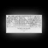 North Las Vegas City Map, Nevada Art, Map Print, Minimalist Wall Art, Wall Art, Canvas Art, Gamer Room Décor, Teacher Gift, Teen Boy Décor