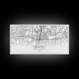 Orlando City Map, Florida Art, Map Print, Minimalist Wall Art, Wall Art, Canvas Art, New Homeowner Gift, Gaming Wall Décor, Wall Hanging