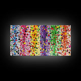 Rainbow Splatter Art, Framed Canvas Print, Graffiti / Splatter Painting, Colorful Decor, Ally Art, Polka Dot Wall Art