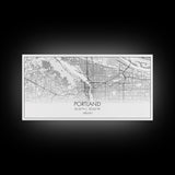 Portland City Map, Oregon Art, Map Print, Minimalist Wall Art, Wall Art, Canvas Art, New Home Gift, Gaming Wall Décor, Man Cave Art, Prints