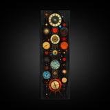 Interdimensional Wall Art, Retro Art Deco Clocks, Framed Canvas Print, Surrealist Decor