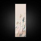 Autumn Forest Scene Pine Trees Giant Sun Skinny Art Tall Art Framed Canvas Print Japanese Style Art Ukiyo-e Art Wood Block Print Scenic