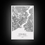 Istanbul Street Map, Turkey Map, City Map Art, Minimalist Art, Wall Art, Canvas Print, Travel Wall Art, Master Bedroom Décor, Gift For Her