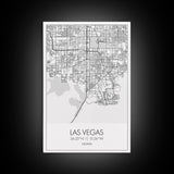 Las Vegas Street Map, Nevada Map, City Map Art, Modern Wall Art, Wall Art, Canvas Print, Travel Wall Décor, Dorm Wall Print, Couples Gift