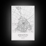 Lexington Street Map, Kentucky Map, City Map Art, Modern Wall Art, Wall Art, Canvas Print, Living Room Art, Travel Print, Pilot Gifts