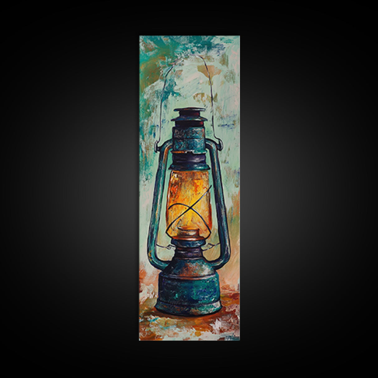 Lantern Glow Canvas Print rustic decor moody art farmhouse art wabi sabi art guest room art gift idea him gift idea her