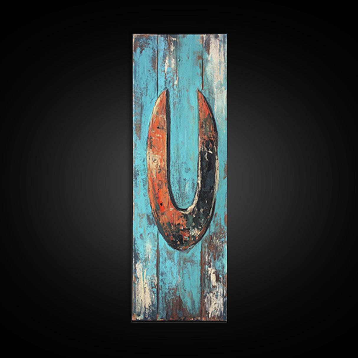 Rustic Horseshoe Art Framed Canvas Print Wabi Sabi Wall Art Farmhouse Decor Western Art Rustic Wall Art Above Sofa Art