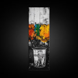 Industrial Paint Bucket Canvas Print, Graffiti Wall Art, Abstract Art, Moody Art, Rustic Decor, Chicano Art, Tall Narrow Art, Modern Home Art