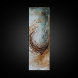 Gold Abstract Framed Canvas Print wabi sabi wall art botanical prints minimalist art extra wide art tall narrow art rustic decor textured art