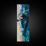 Horse by the Ocean Horse Wall Art Framed Canvas Print Coastal Landscape Art Nautical Decor Rustic Wall Art Moody Art