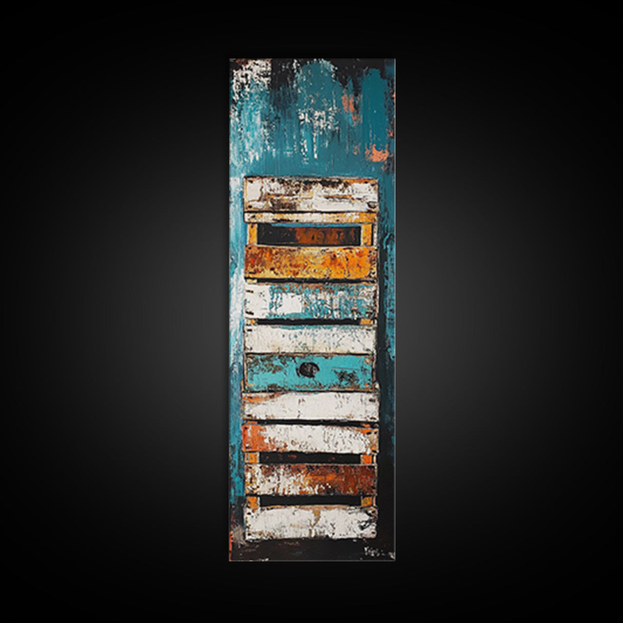 Weathered Wooden Door Rustic Decor Framed Canvas Print Wabi Sabi Art Farmhouse Art Long Narrow Wall Art Above Couch Art