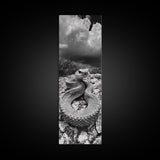 Rattlesnake Desert Art, Framed Canvas Print, southwest wall art, rustic decor, moody art, wildlife photography, cowboy aesthetic, gift idea