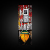 Rustic Barn Boat Reflection Painting Framed Canvas Print | Nautical Wall Art | Rustic Decor | Coastal Painting | Maine Oil Painting