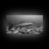 Trout, Fly Fishing Art, Rustic Decor, Coastal Wall Art, Lake Tahoe Art, Fishing Art, Nautical Painting, Framed Canvas Print