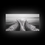 Nautical painting, ocean waves, coastal decor, seascape painting, panoramic art, extra wide art, framed canvas print
