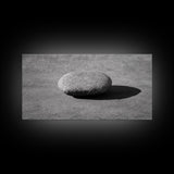 Zen rock, minimalist art, wabi sabi art, Japanese decor, meditation wall art, extra wide art, horizontal wall art, framed canvas print