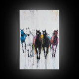 Modern Cowgirl, Western Fashion, Framed Canvas Print, black cowgirl painting, pink abstract art, light pink wall art, bold color art, gift idea for her