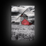 Windmill, Rustic Farm Art, Windmill Wall Art, Farmhouse Art, Minimalist Art, Rustic Decor, Wabi Sabi Art, Canvas Print, Gift Idea
