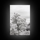 Cactus photography, desert wall art, framed canvas print, Joshua tree art, rustic decor, botanical prints, boho wall art, minimalist art