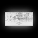 Tulsa City Map, Oklahoma Art, Map Print, Modern Wall Art, Wall Art, Canvas Art, Modern Office Art, Gift For Realtor, Home Décor Prints