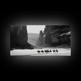 Horse Riders in Monument Valley, Stunning Framed Canvas Print for Living Room Wall Art, Bedroom Decor, Home Decor