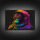 Space Ape, To The Moon Art, Framed Canvas Print, NFT Style Wall Art