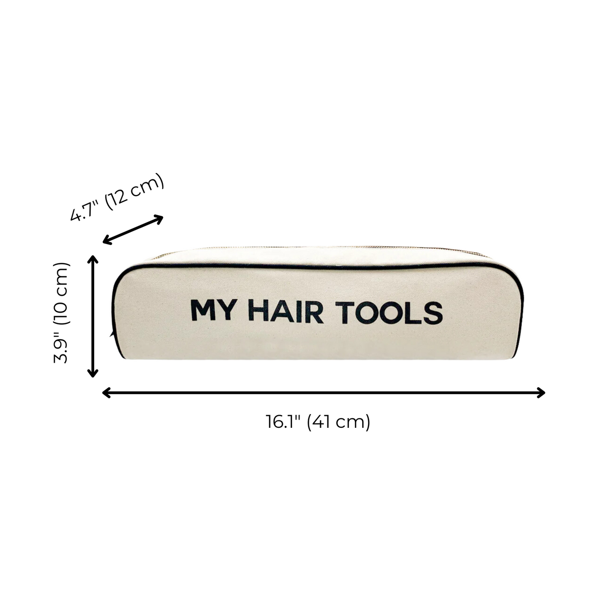 Roomy Hair Wrap Tools Travel Case – Cream