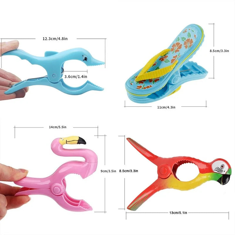 Novelty Beach Chair Towel Clips - Set of Two