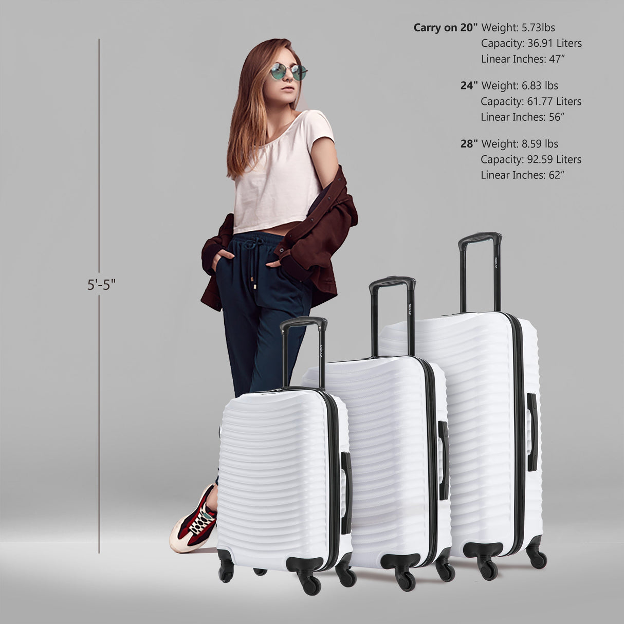 ADLY 3 Piece Set 20''/24''/28''