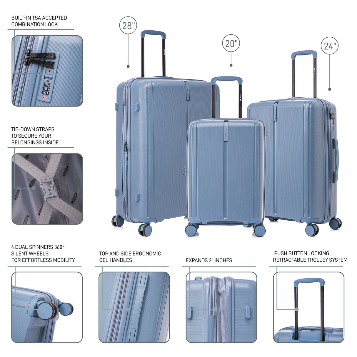 AIRLEY 3 Piece Set 20''/24''/28''