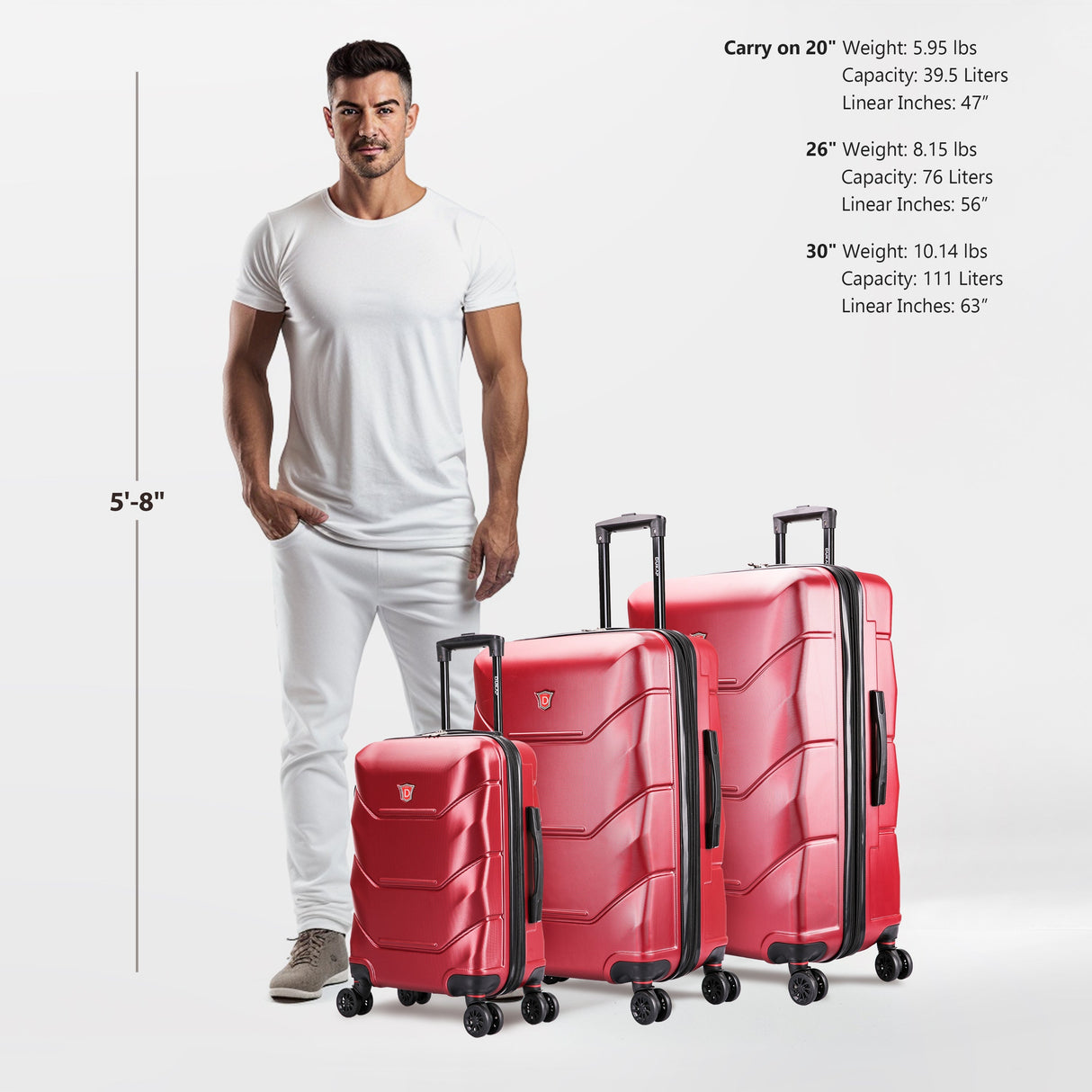 ZONIX 3 Piece Set 20''/26''/30''