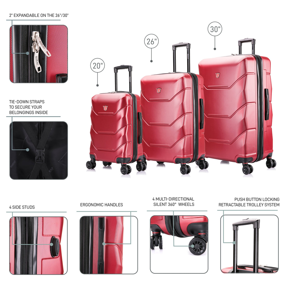 ZONIX 3 Piece Set 20''/26''/30''