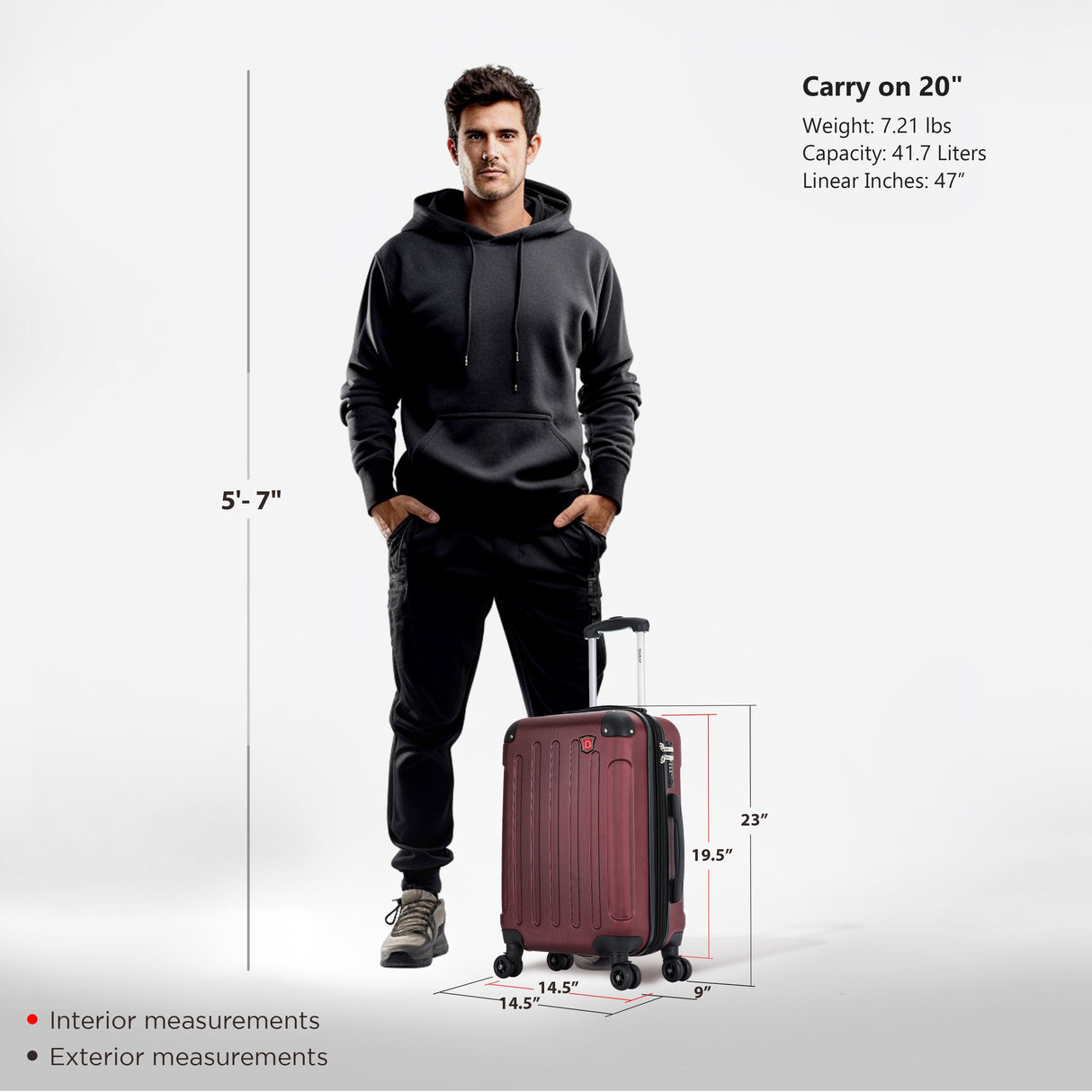 INTELY Carry On 20" with USB ports