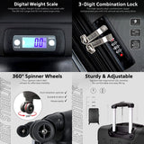 INTELY 3 Piece Set 20''/28''/32'' with Built-in Digital Weight Scale