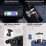 INTELY 3 Piece Set 20''/28''/32'' with Built-in Digital Weight Scale