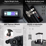 INTELY 3 Piece Set 20''/28''/32'' with Built-in Digital Weight Scale