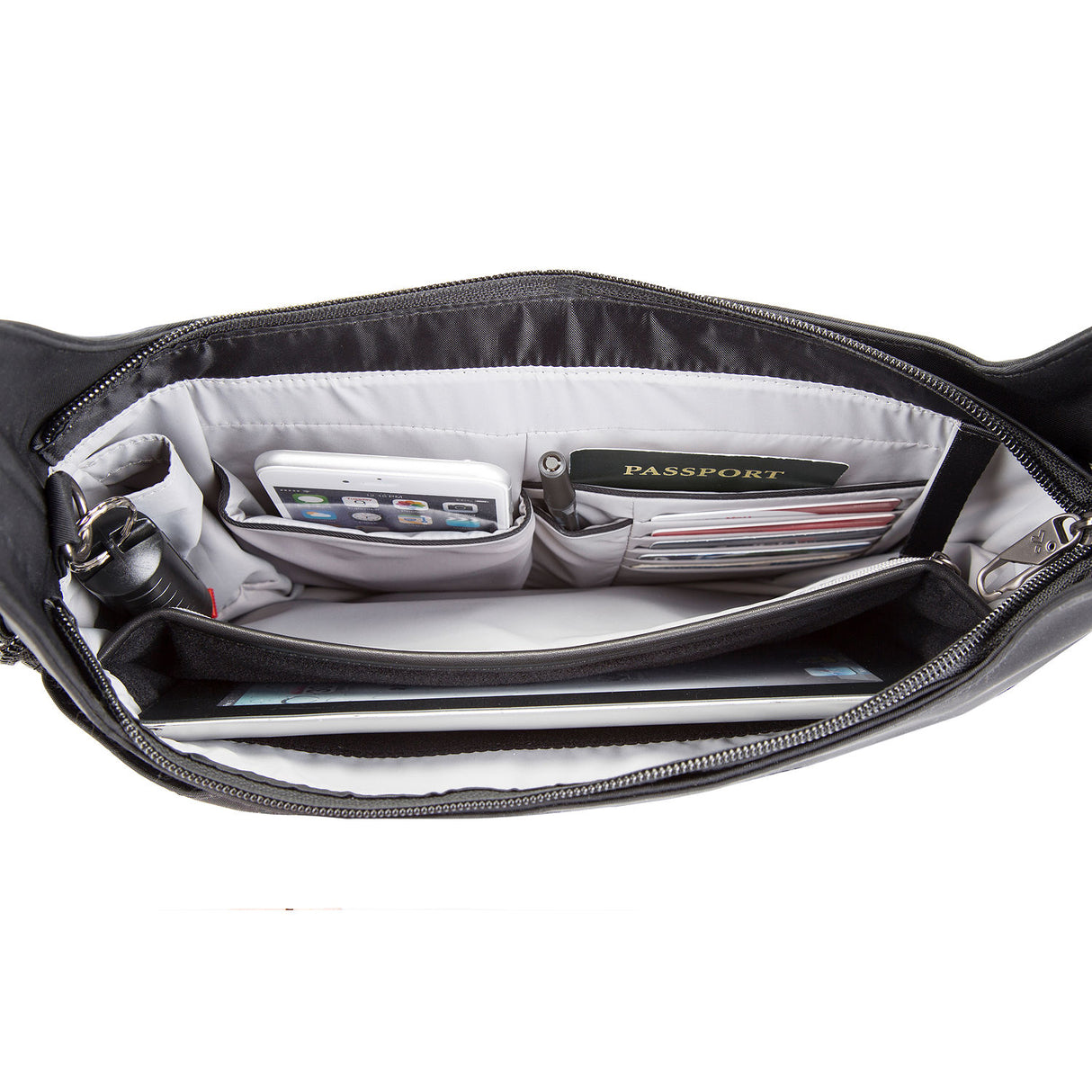 Bolsa de transporte oculta, estilo hobo antirrobo