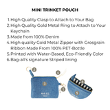 Mini Trinket Pouch, Denim