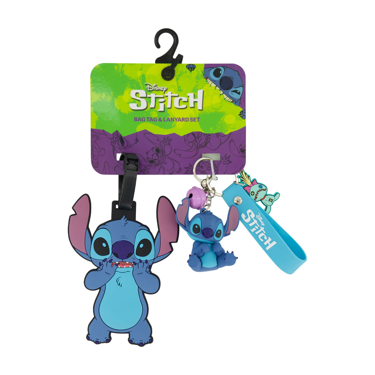 Disney Stitch & Scrump Luggage Tag & Lanyard Set