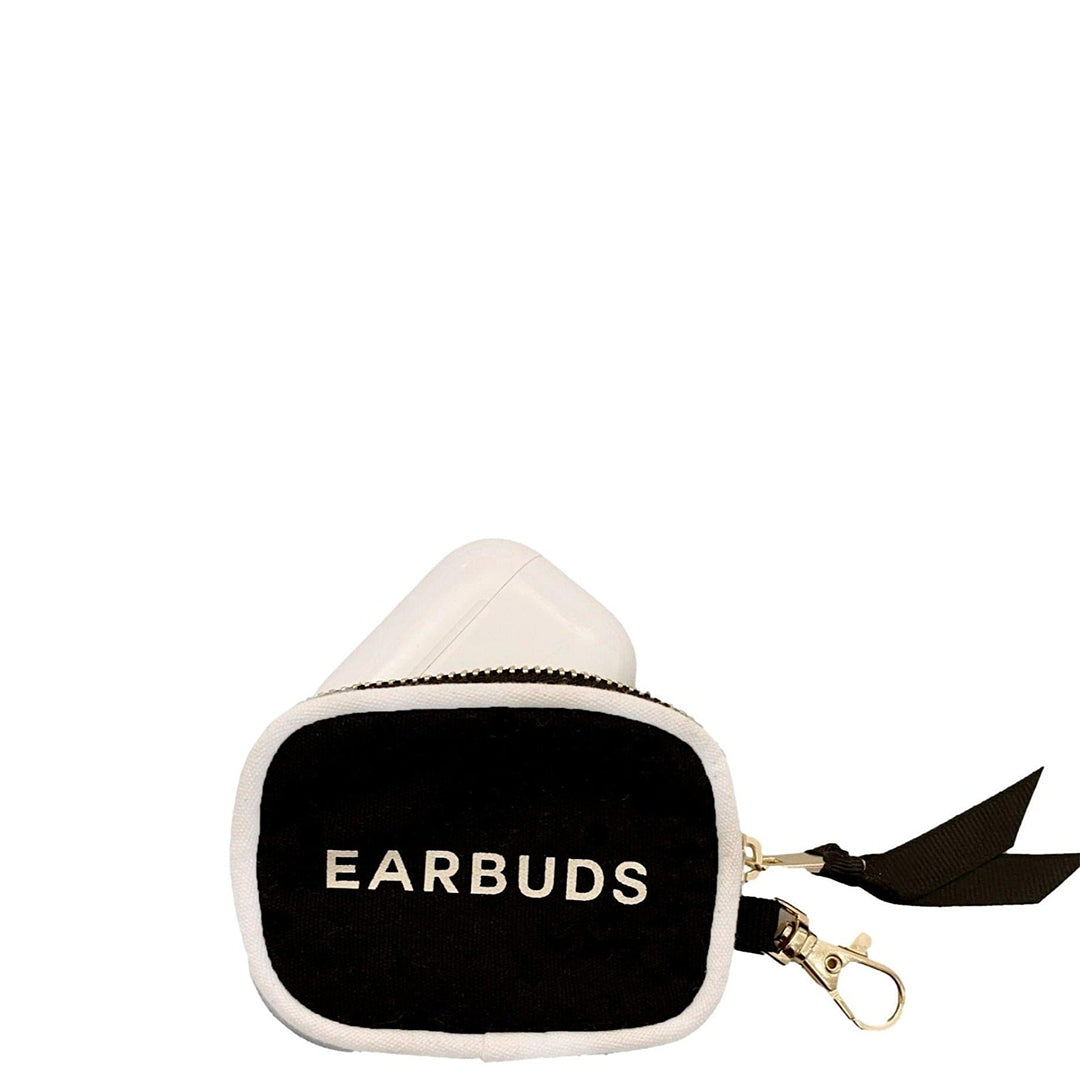Earbuds/Airpods Case with Clasp, Black