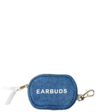 Earbuds/Airpods Case with Clasp, Denim