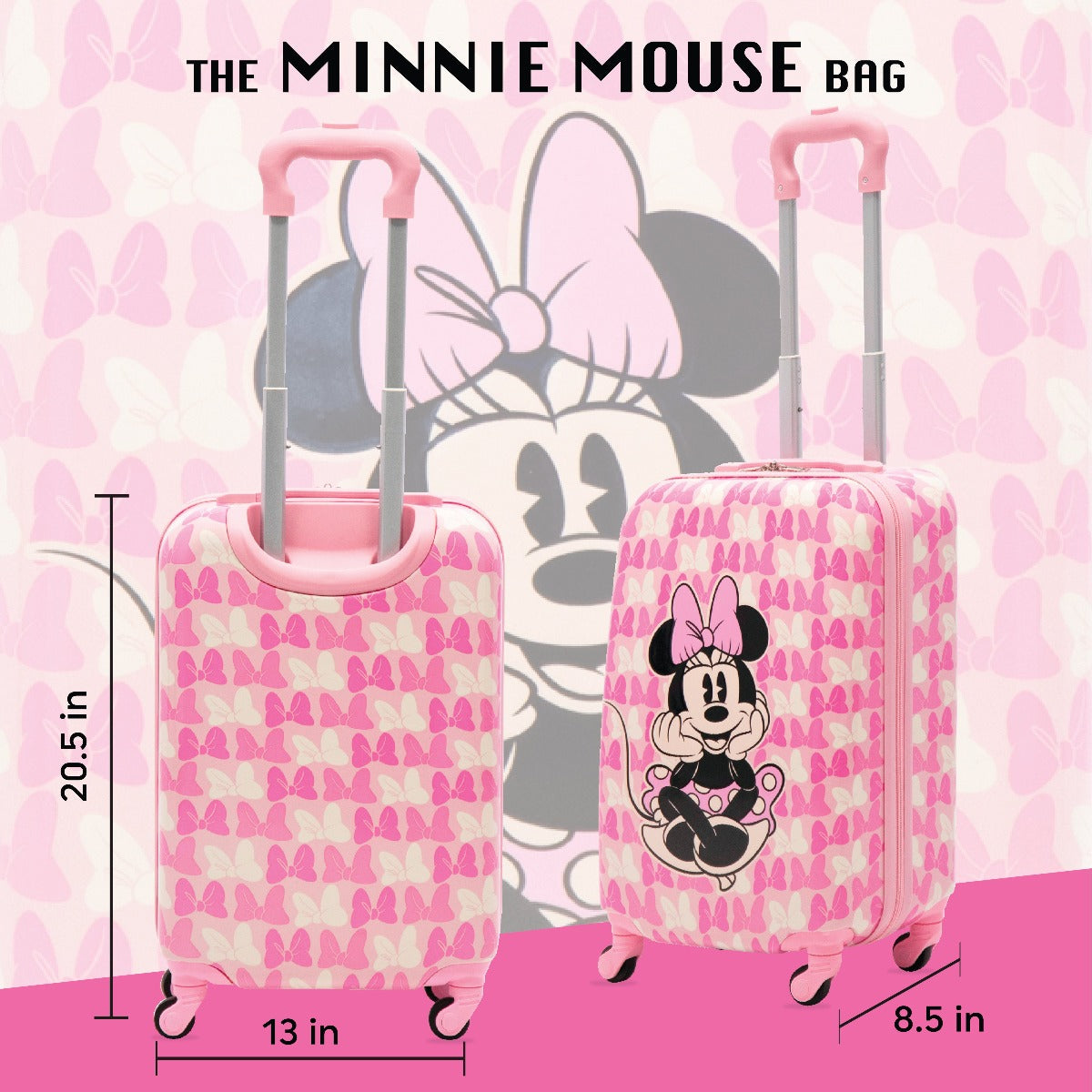 Equipaje para niños de 20,5" con estampado de lazos de Minnie Mouse Ful de Disney