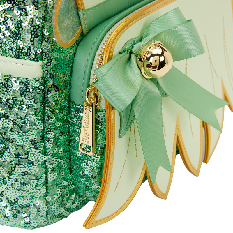 Disney Loungefly Tinker Bell Sequin Holiday Mini Backpack