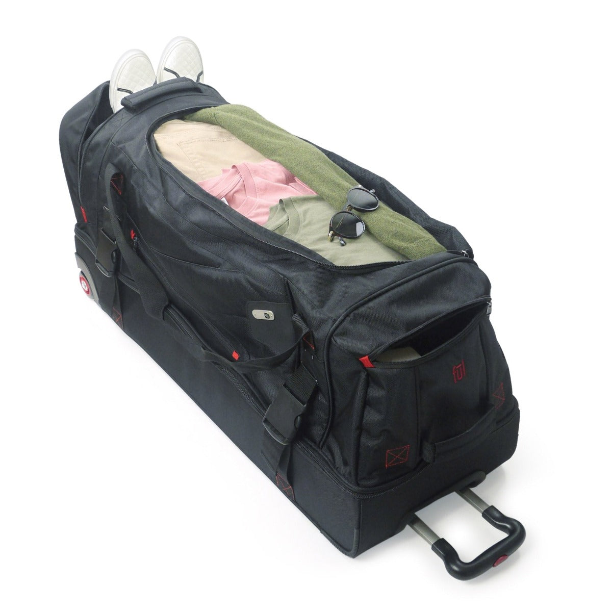 Bolsa de lona negra con ruedas Tour Manager FŪL de 36"