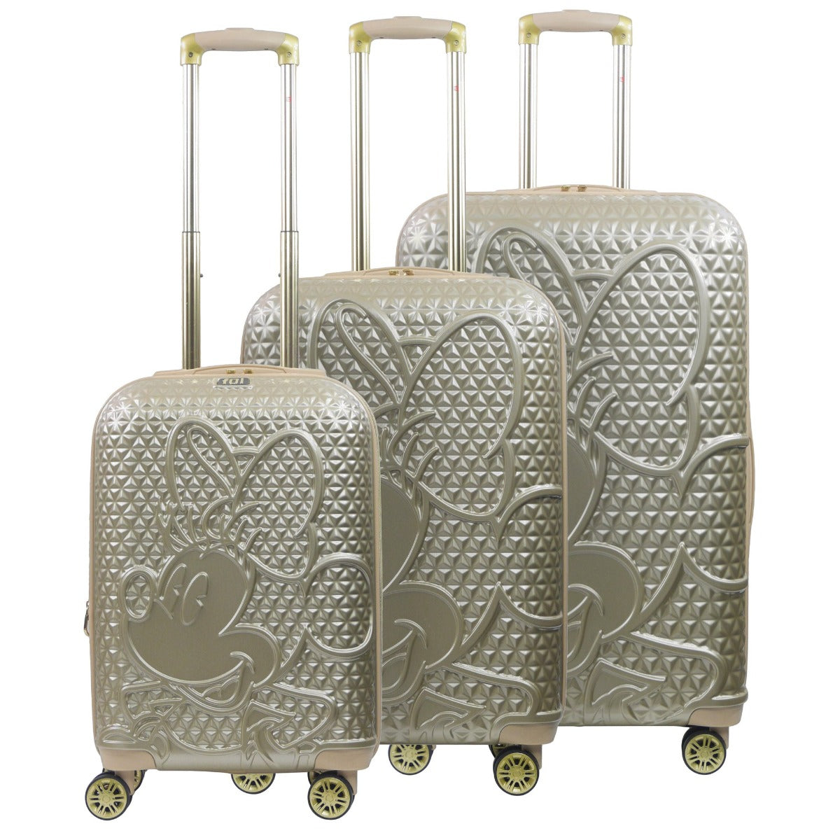 Disney Minnie Mouse - Maleta con ruedas (3 piezas), color topo